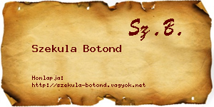 Szekula Botond névjegykártya